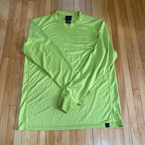 Men's Narragansett Traders Outdoor Active Lime Green Shirt Large EUC